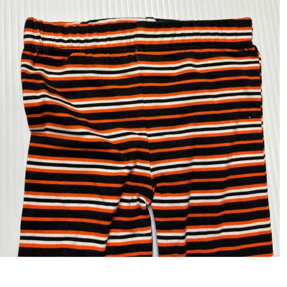 Pumpkin Halloween Dress, Leggings, Headband 24 months Black Orange 3 pc Girls